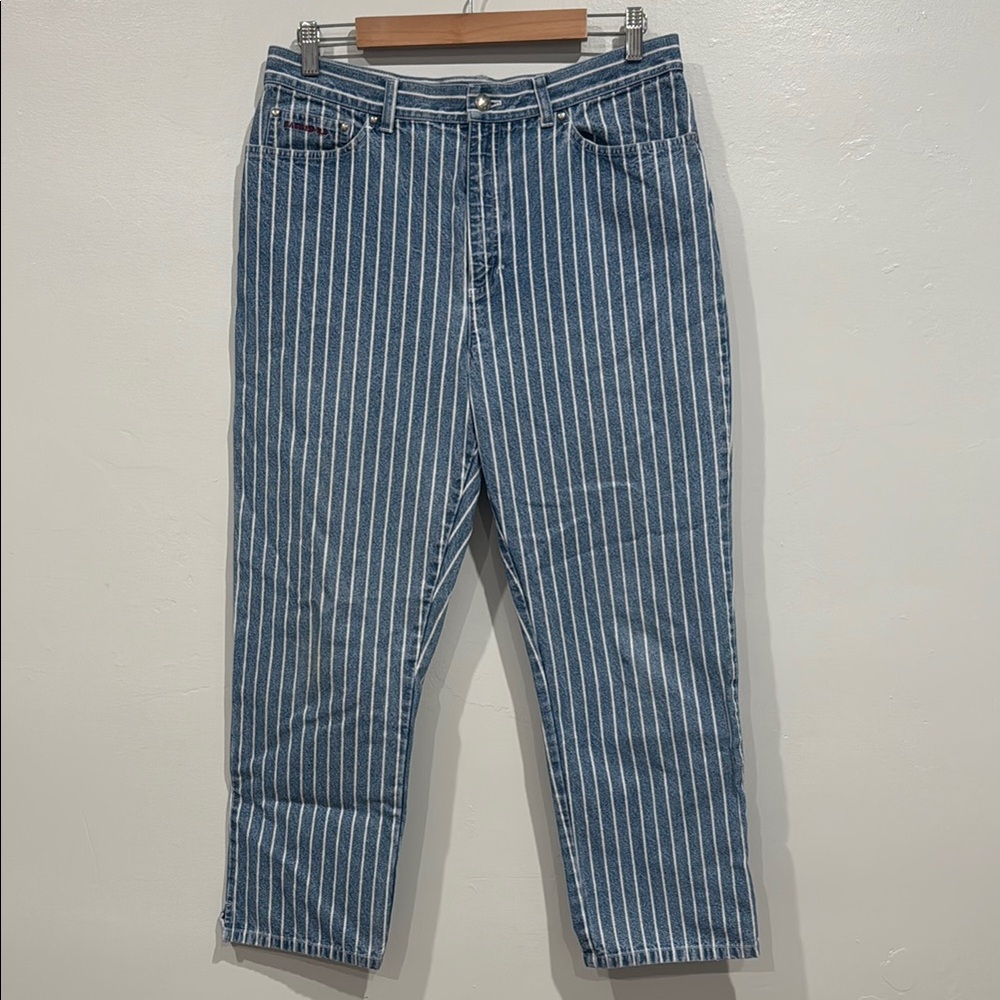 Ralph Lauren Stripped Straight Leg Jeans